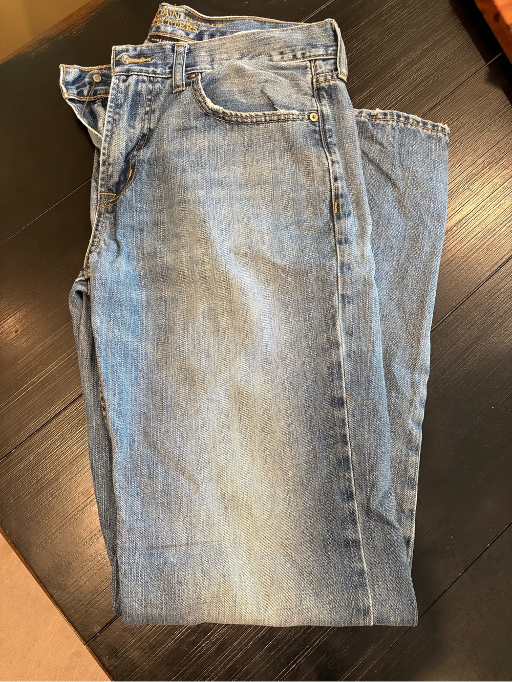 Light Wash Classic Straight Jeans